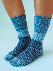 Worlds Softest Sock Gallery Textured Crew Peacoat Multi