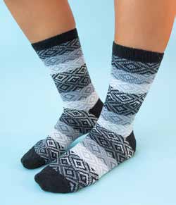 Worlds Softest Sock Gem Crew Black Multi