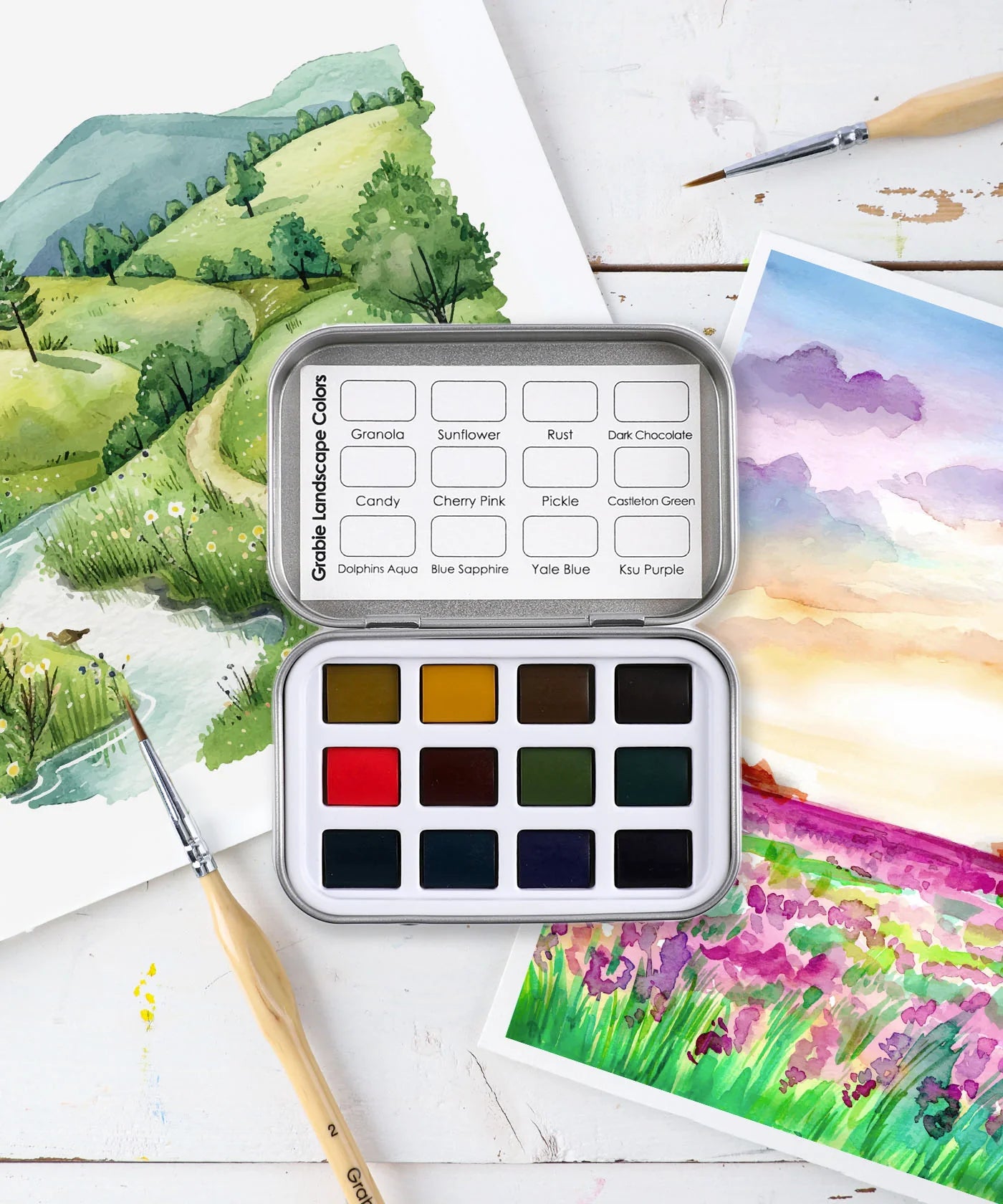 Landscape Watercolor Pocket Set of 12 Colors