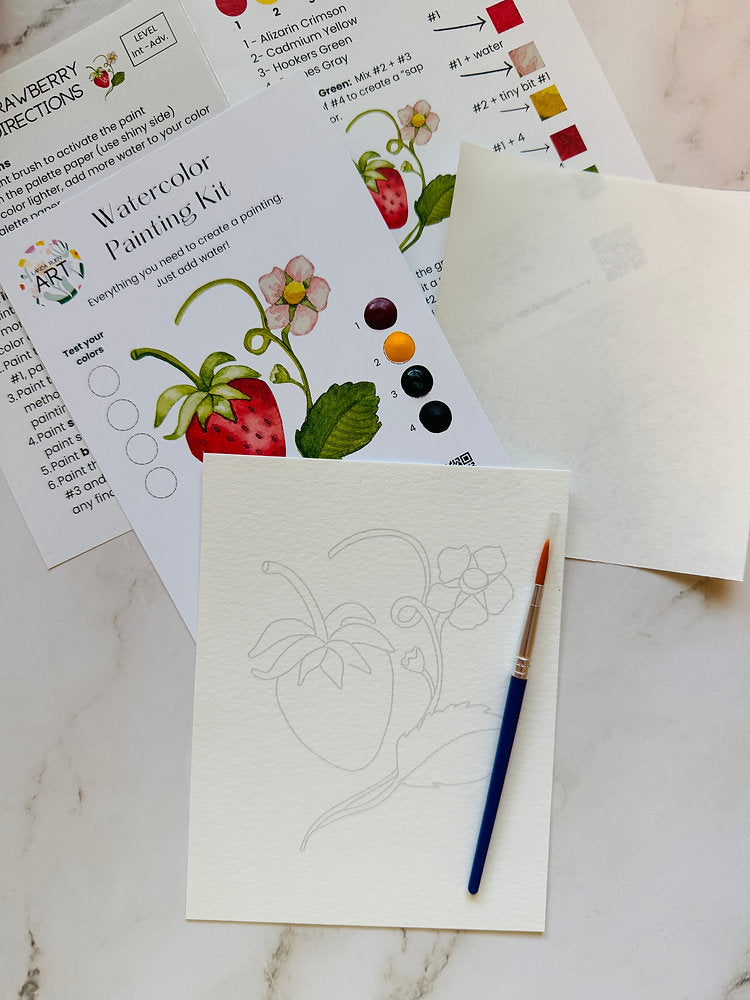 Strawberry Watercolor Kit