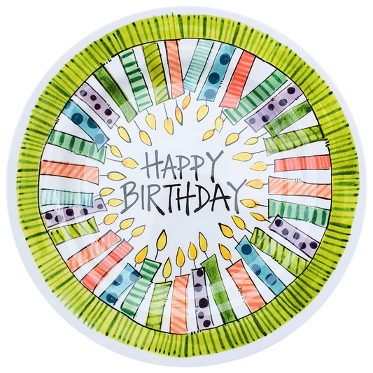 Large Birthday Charger with Candles
