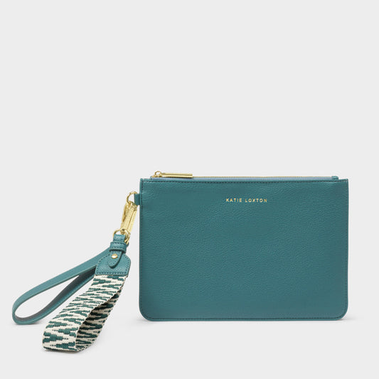 Hallie Wristlet Pouch Teal