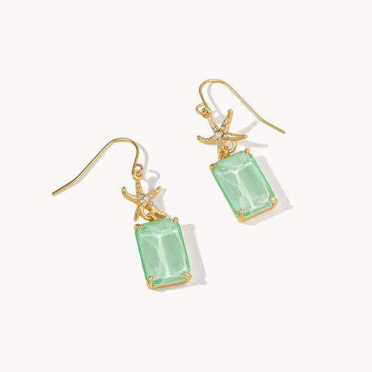 Mermaid Glass Starfish Earrings