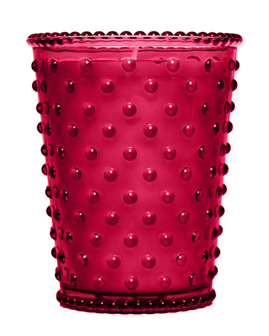 Dragon Fruit Hobnail Glass Candle