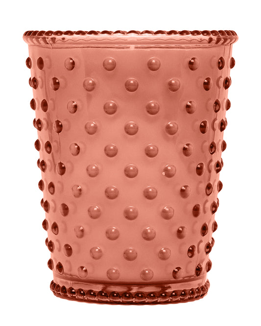 Bulgarian Orchard Hobnail Glass Candle
