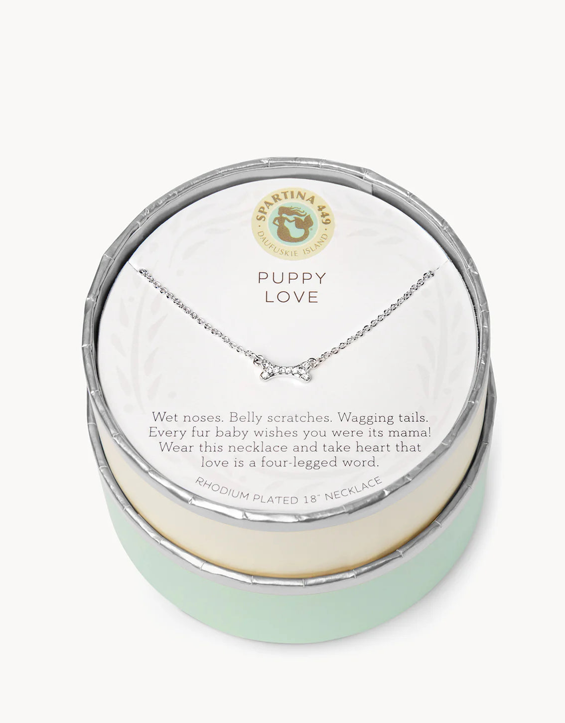Sea La Vie Necklace 18" Puppy Love/Bone Silver