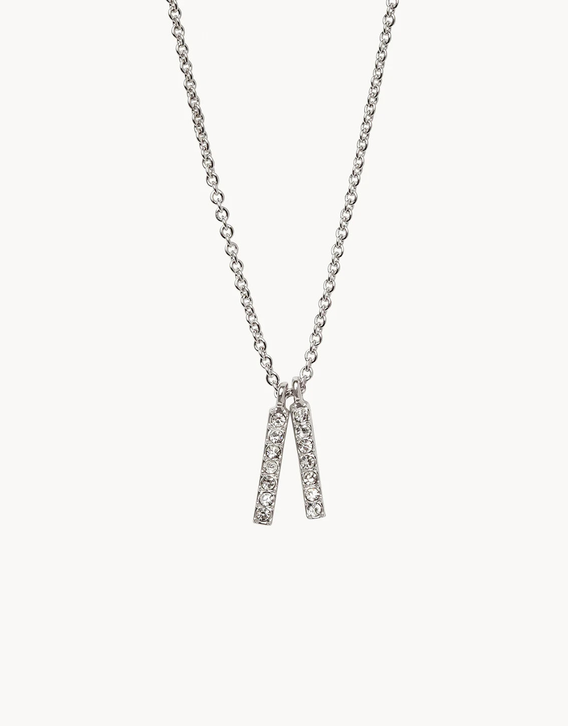 Sea La Vie Necklace Lean On Me Double Bars Silver