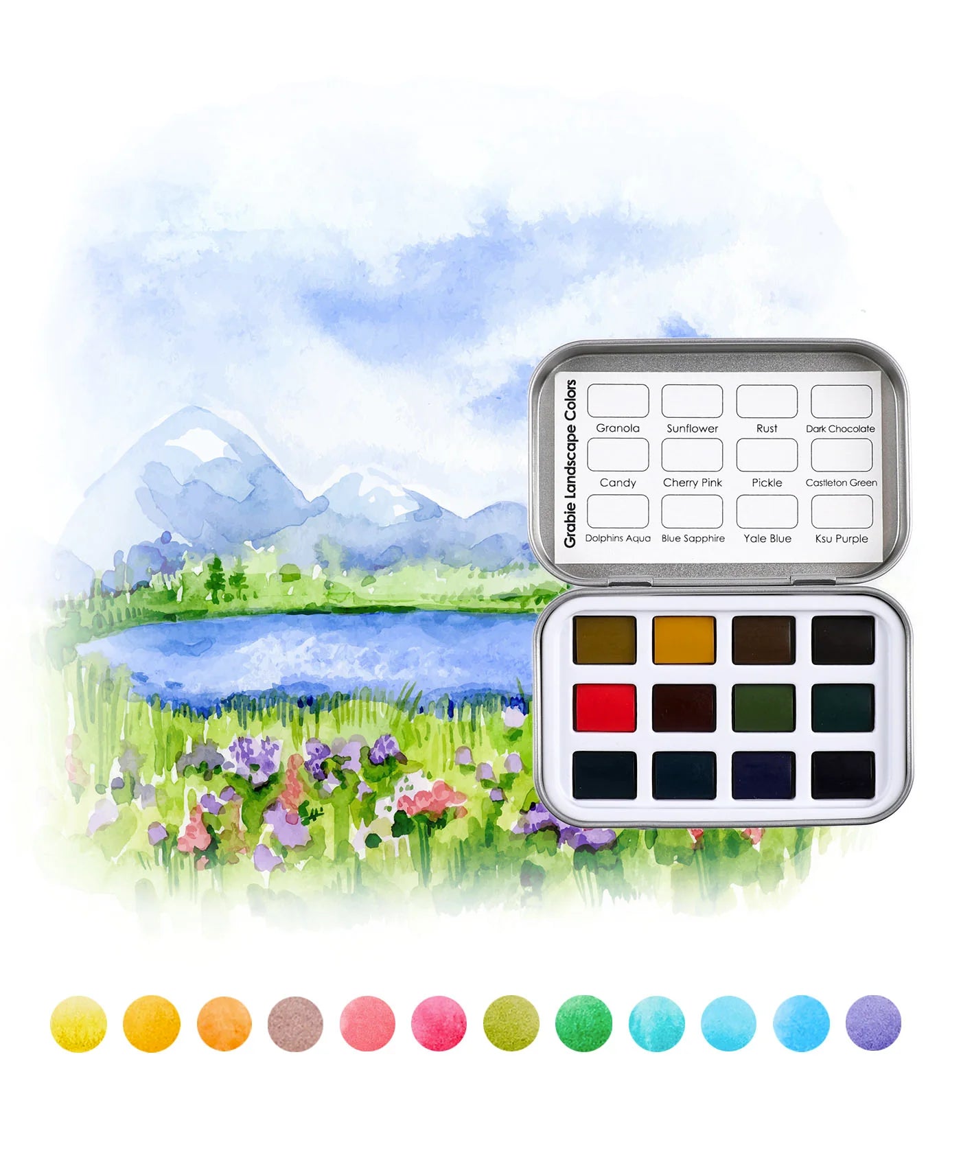 Landscape Watercolor Pocket Set of 12 Colors