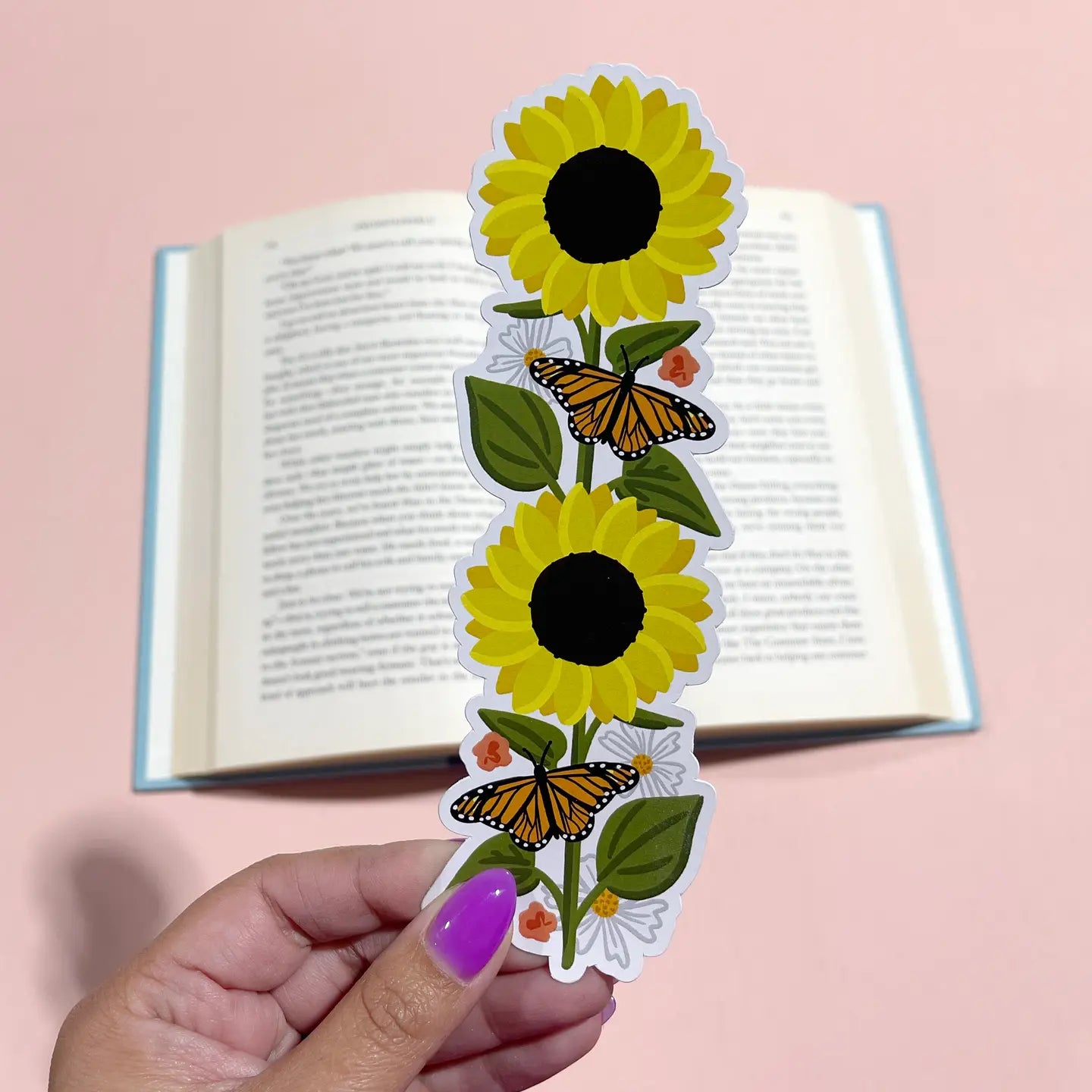 Sunflowers Die Cut Bookmark