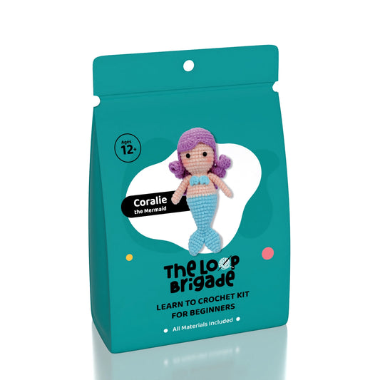 The LOOP Brigade Mini Crochet Kit Coralie the Mermaid Sale