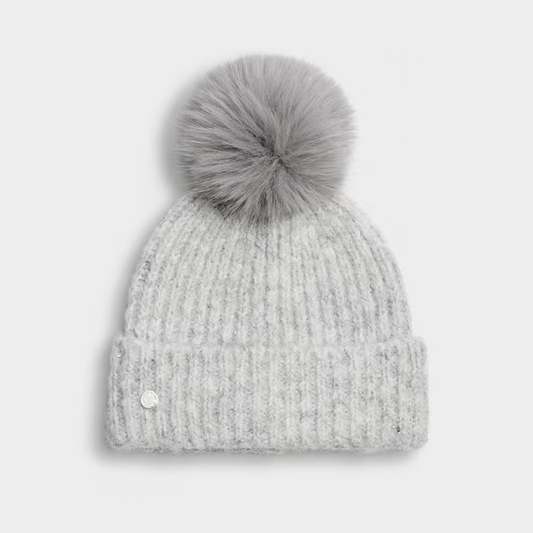 Light Gray Sequin Soft Knit Hat