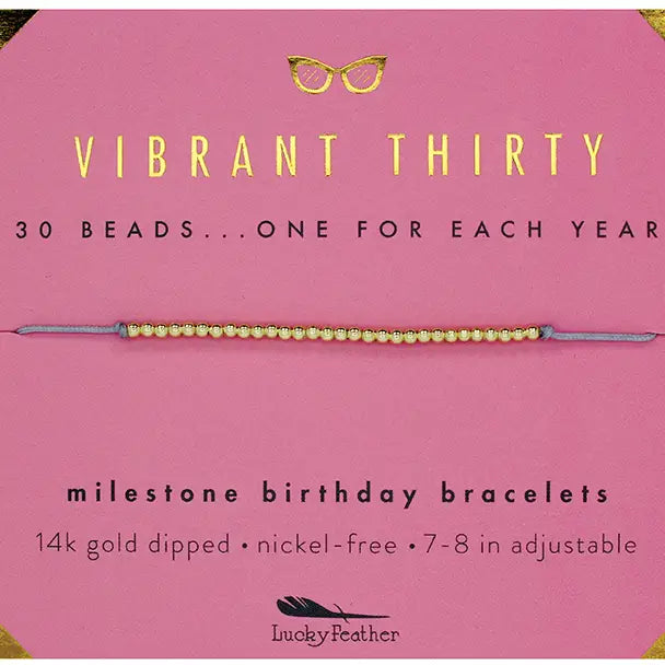 Birthday Milestone Bracelet 30th