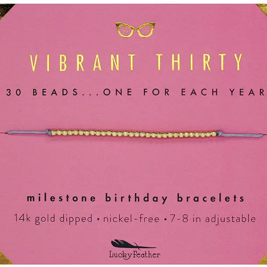 Birthday Milestone Bracelet 30th