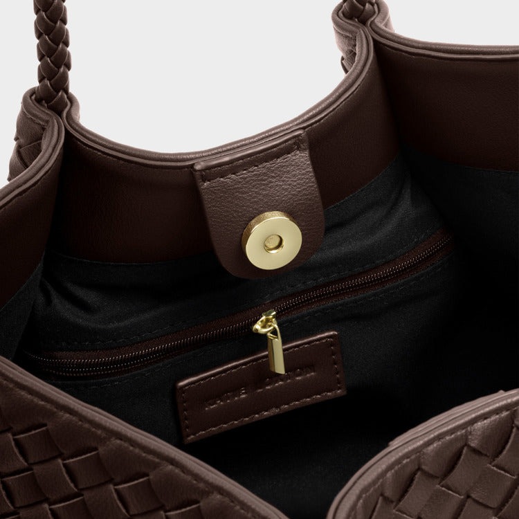 Nova Small Shoulder Tote Chocolate