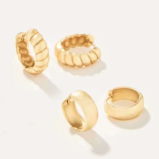Classic Hoop Earrings Set of 2