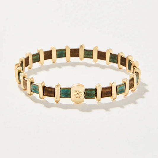 Tila Stretch Bracelet Green/Brown