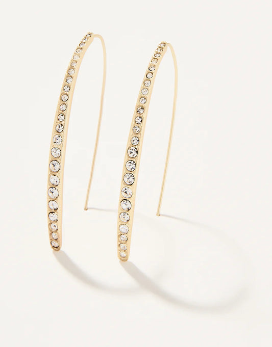 Sparkle Arc Hoop Earrings Large/Crystal