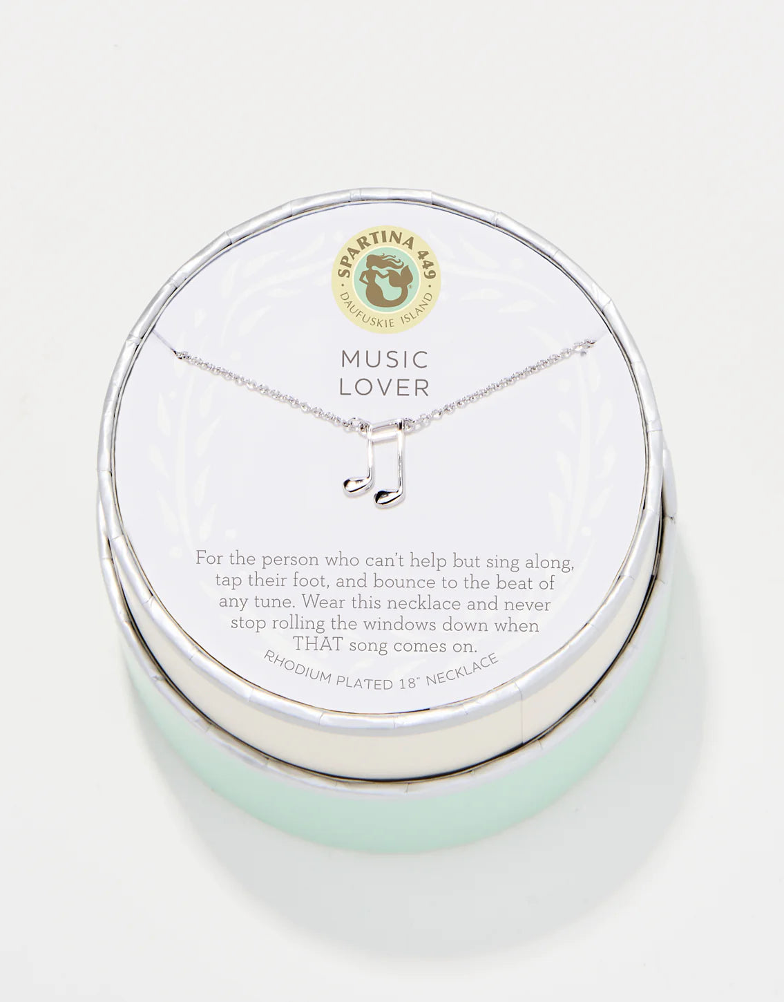 Sea La Vie Necklace Music Lover Note Silver