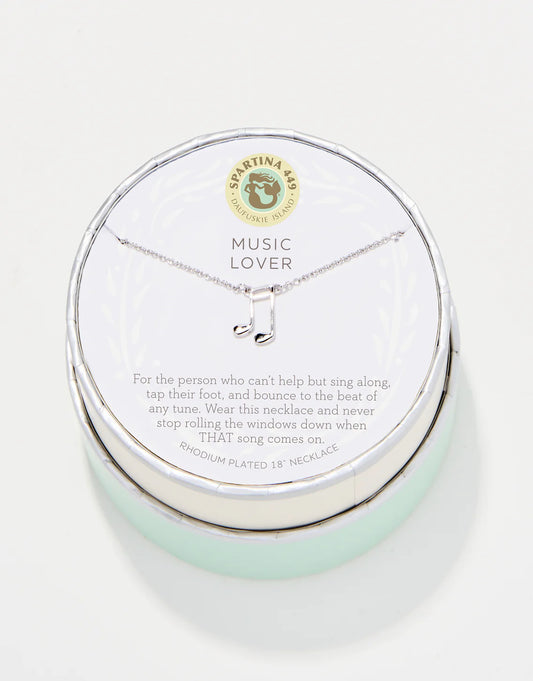 Sea La Vie Necklace Music Lover Note Silver