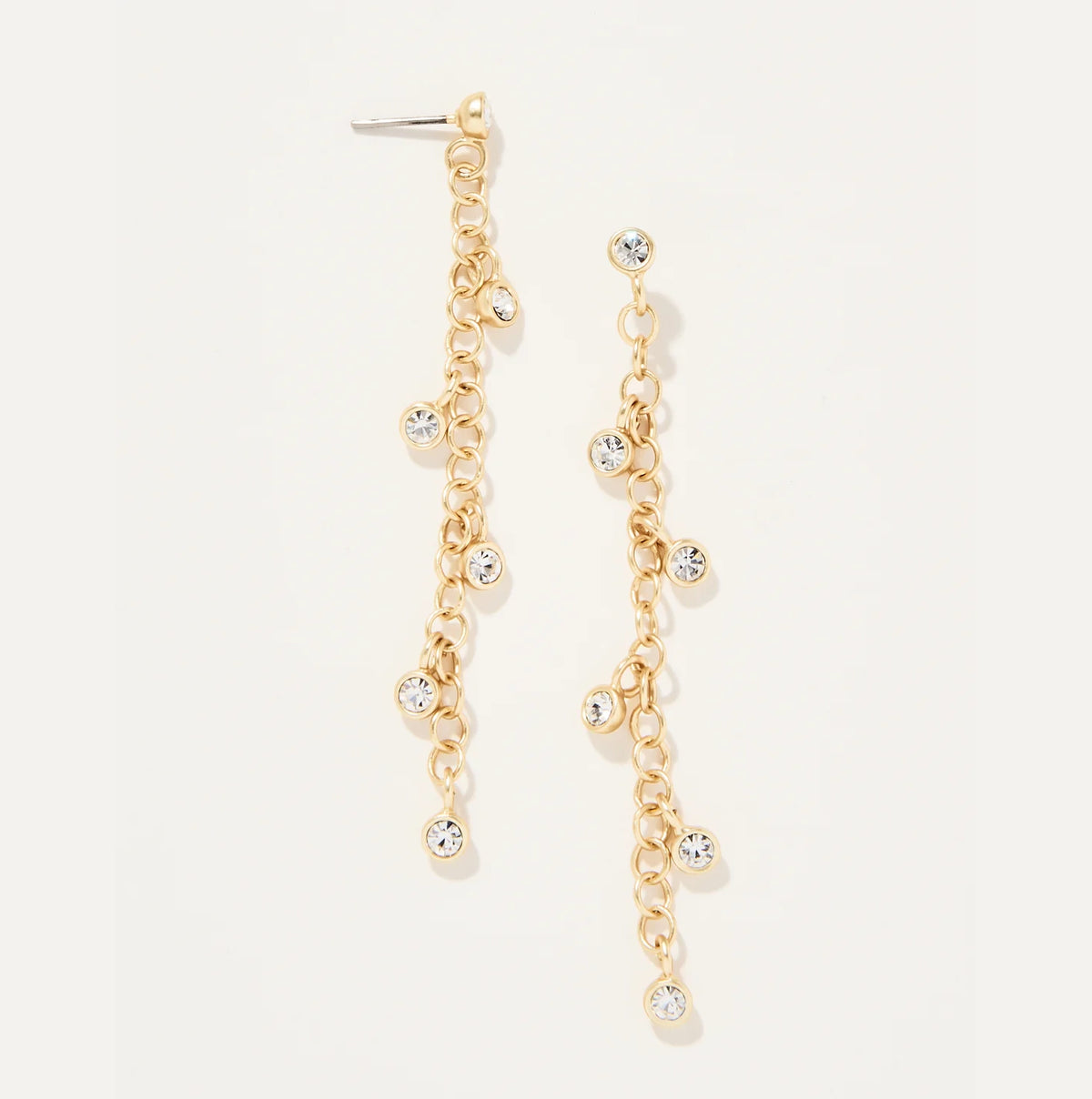 Swinging Chain Earrings Crystal