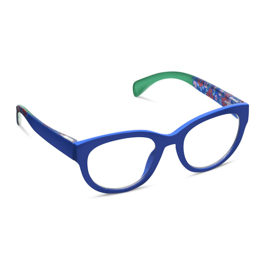 Peepers Readers Bee Blue/Floral