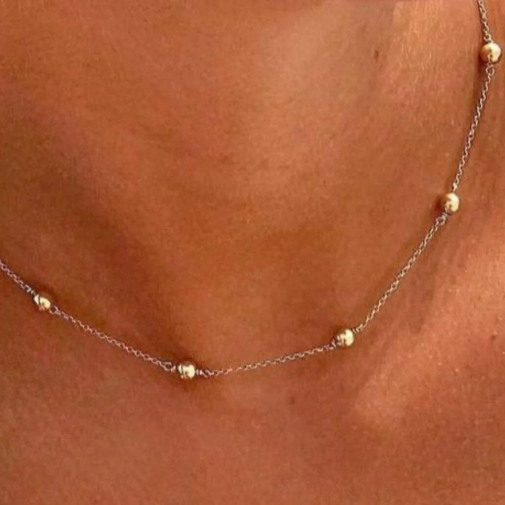 15" Choker Simplicity Chain Gold Classic 4mm Gold