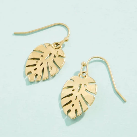 Monstera Leaf Earrings