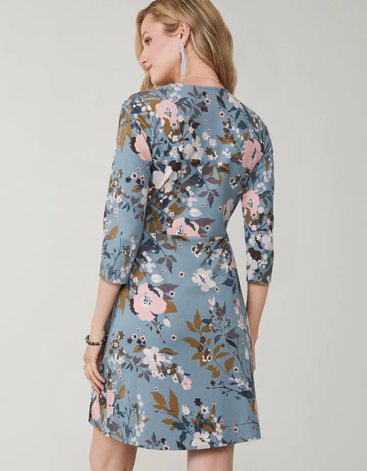 Alisa Wrap Dress Maritime Forest Wildflowers Mist Success