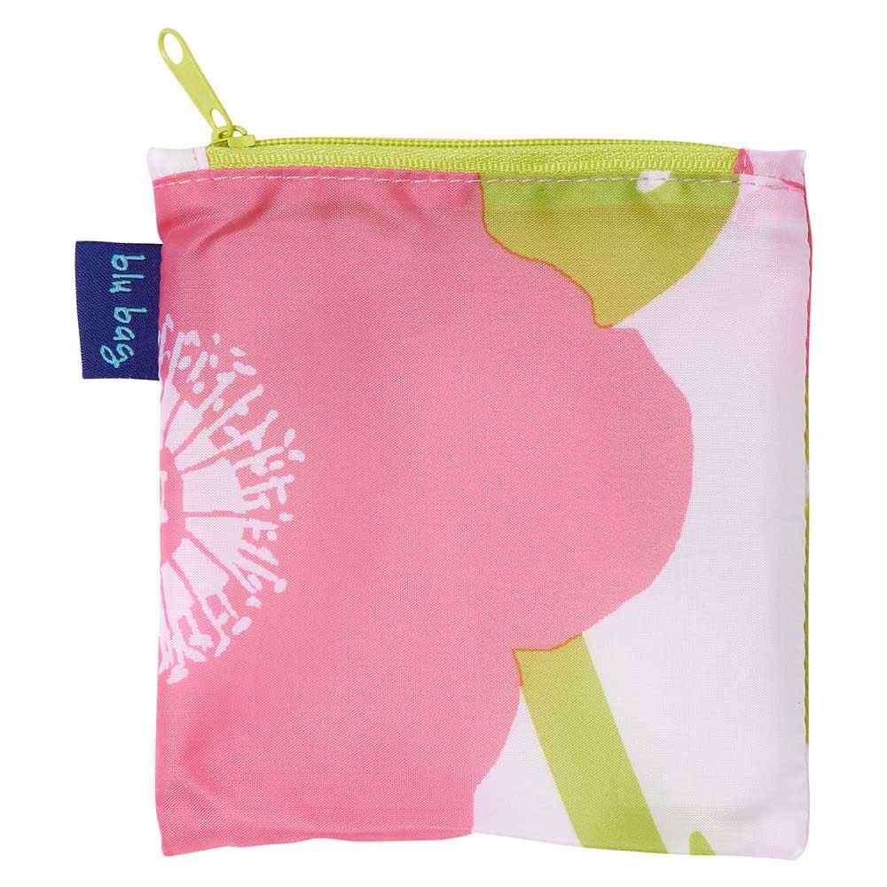 Poppies Pink Blu Bag in a Pouch