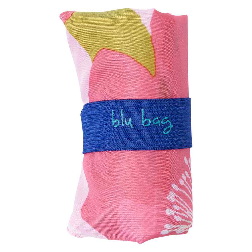 Poppies Pink Blu Bag in a Pouch