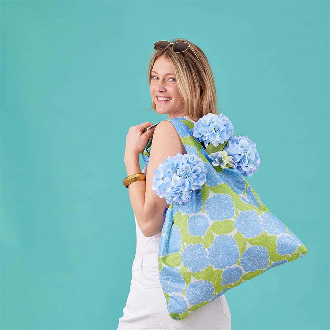 Blue Hydrangea Blu Bag in a Pouch