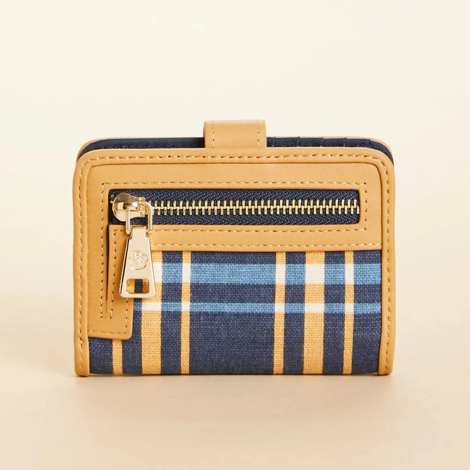 League Mini Wallet Kalalanta Plaid Navy