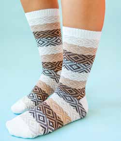 Worlds Softest Sock Gem Crew Chocolate Multi