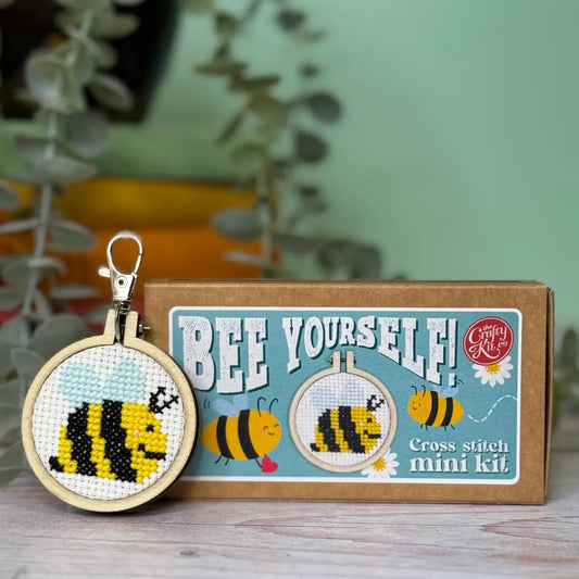 "Bee Yourself" Mini Matchbox Cross Stitch Kit