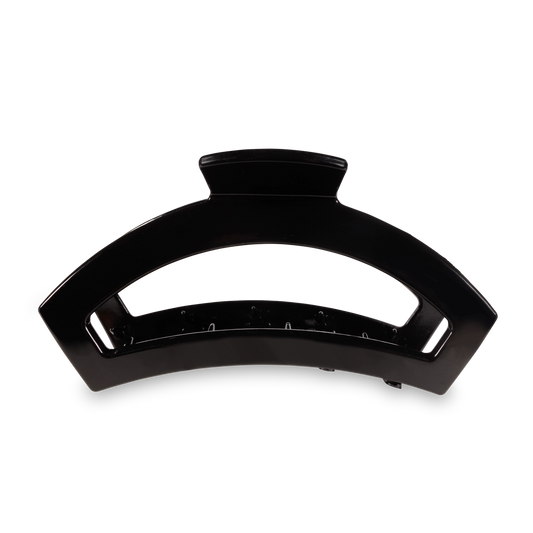 Jet Black Open Large Claw Hair Clip
