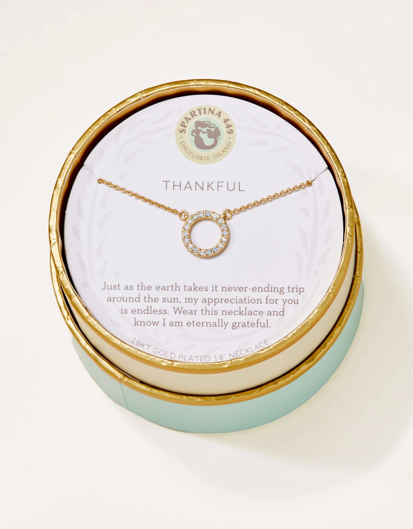 Sea La Vie Necklace 18" Thankful/Ring Gold