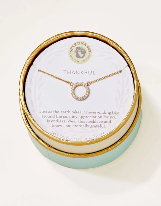 Sea La Vie Necklace 18" Thankful/Ring Gold