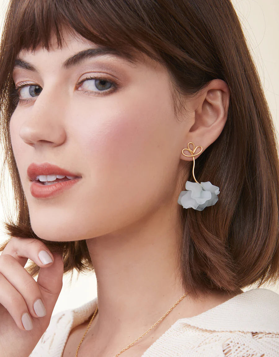 Corolla Stem Earrings Blue