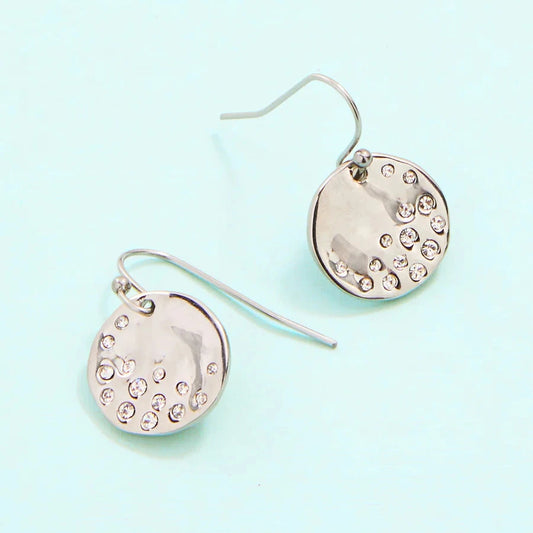 Twilight Earrings Crystal Silver