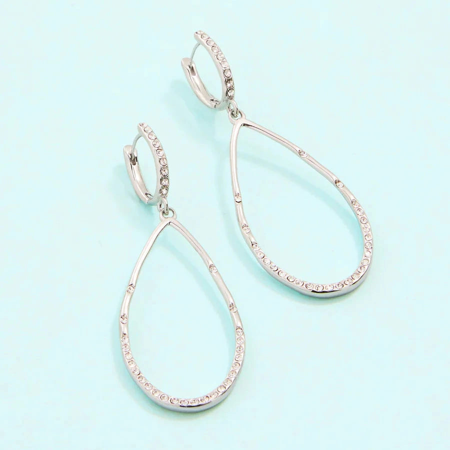 Carteret Earrings Crystal Silver