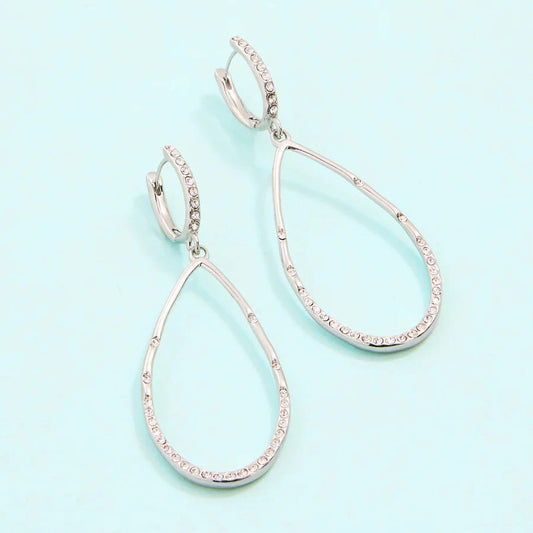 Carteret Earrings Crystal Silver