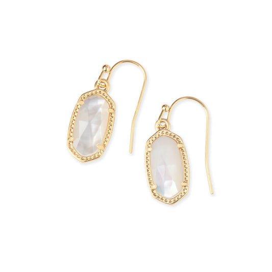 Lee Drop Earrings Gold Ivory Mother of Pearl