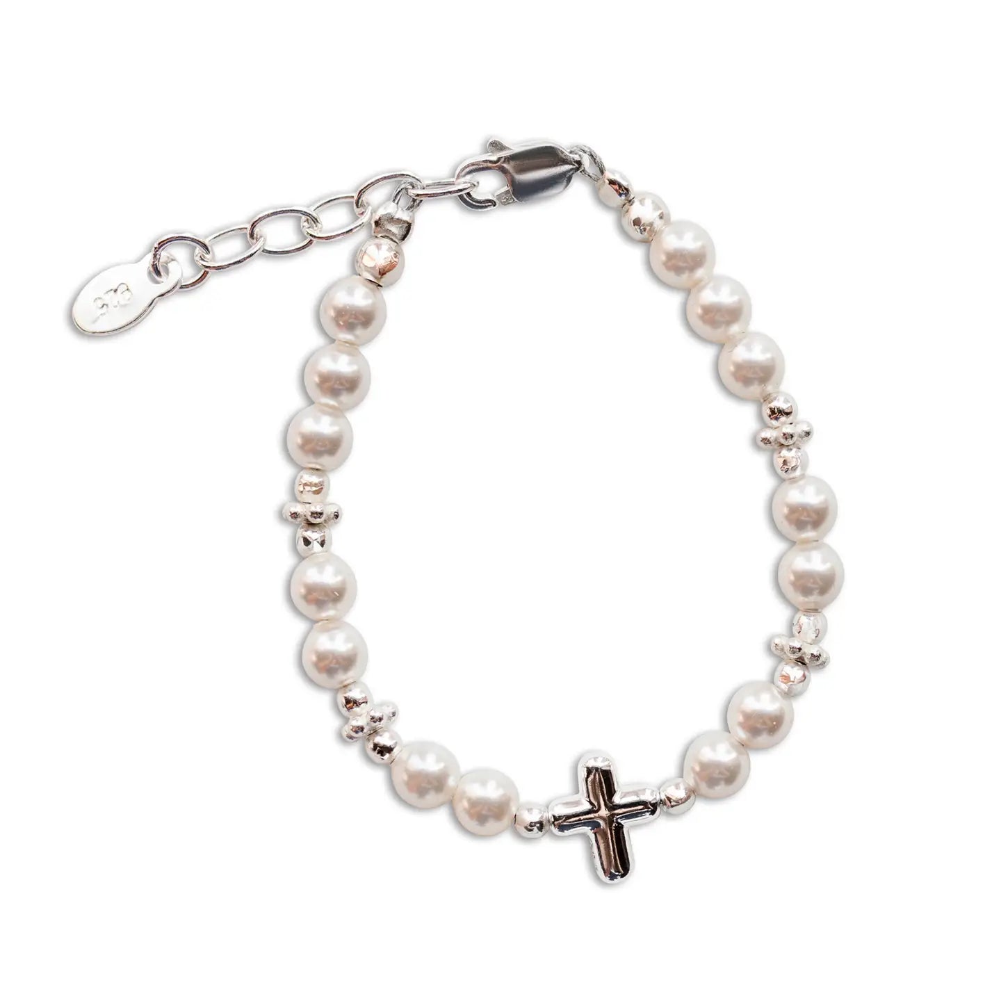 Emily Sterling Silver Cross Bracelet
