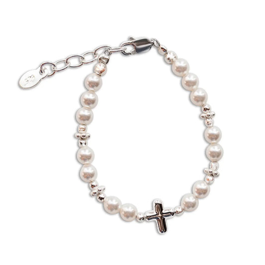 Emily Sterling Silver Cross Bracelet