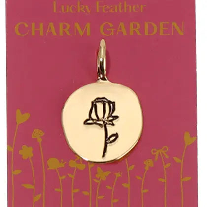 Love Rose Charm Garden Gold Charm