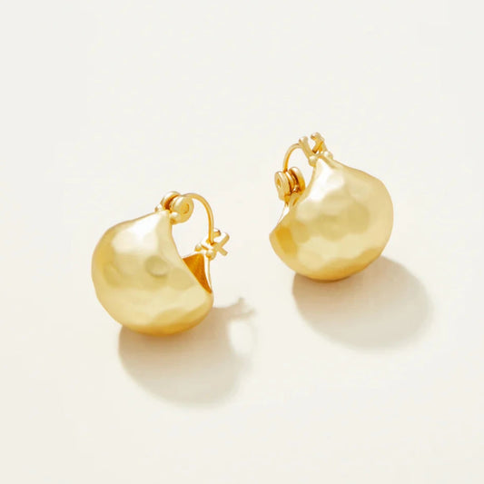 Gold Bucket Earrings