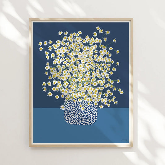 Chamomile Flowers Art FRAMED