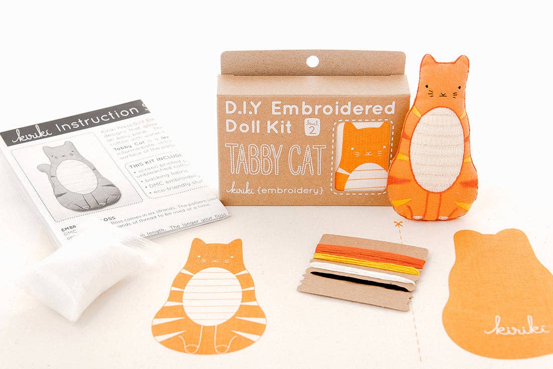 Tabby Cat Embroidery Kit
