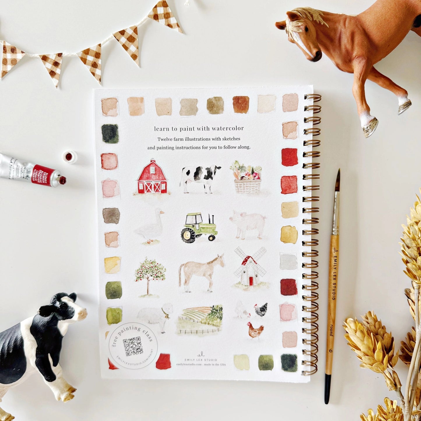 Watercolor Workbook Farm