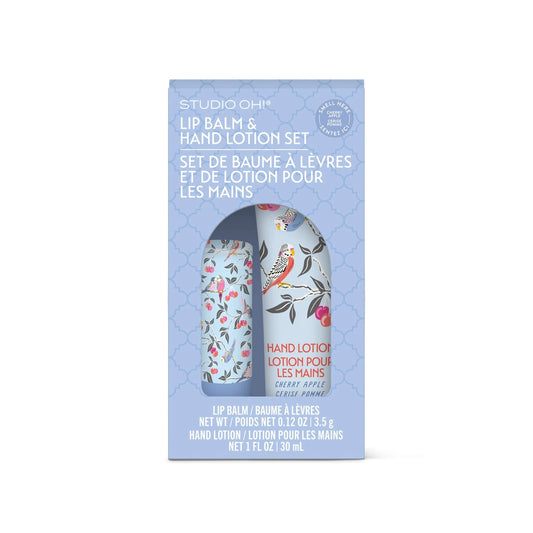 Birds in the Cherry Tree Lip Balm & Hand Lotion Set